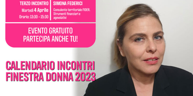 “Finestra Donna 2023” – Nuovo incontro martedì 4 aprile