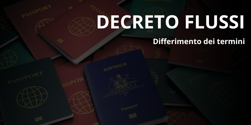 Differimento termini “click Days” del Decreto Flussi